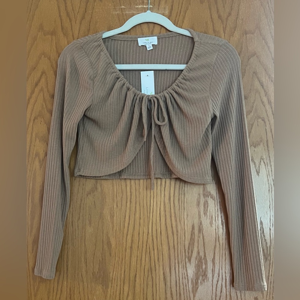 Long Sleeve Tan Top